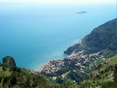 Positano, mare e monti
